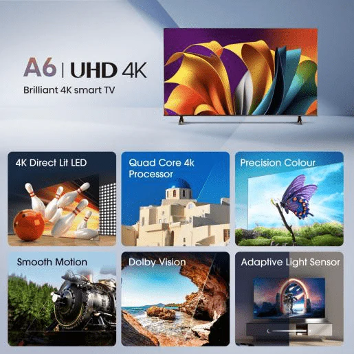 Hisense 55" A6 4K Ultra HD HDR Smart TV with Dolby Vision - Image 2