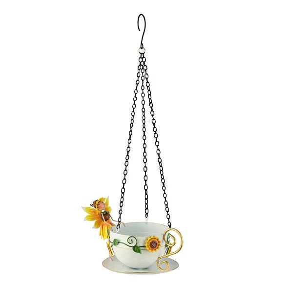 Honey Sunflower Tea Cup Bird Feeder