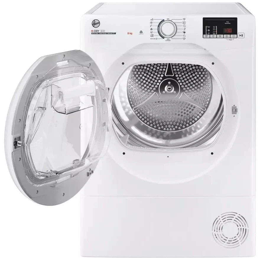 Hoover HLE H8A2DE 80 8KG Heat Pump Tumble Dryer - White | HLEH8A2DE-80 - Image 2