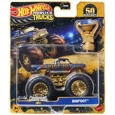 Hot Wheels Monster Trucks 1:64 Bigfoot Trophy Champions Singles Assorted Styles - Image 2