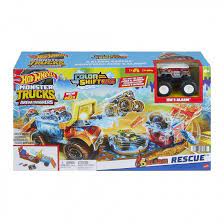 Hot Wheels Monster Trucks Arena World 5 Alarm Colour Shifters Rescue Playset