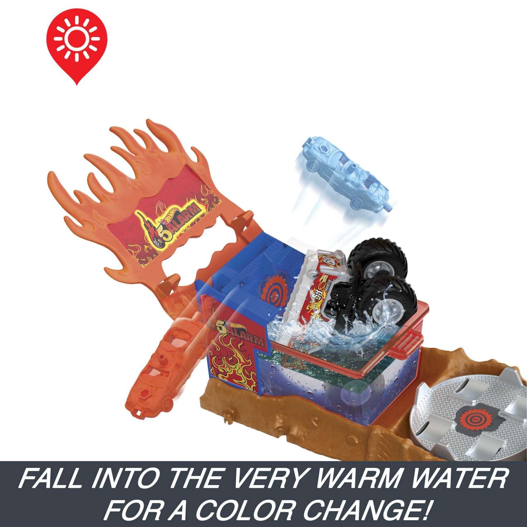Hot Wheels Monster Trucks Arena World 5 Alarm Colour Shifters Rescue Playset - Image 2
