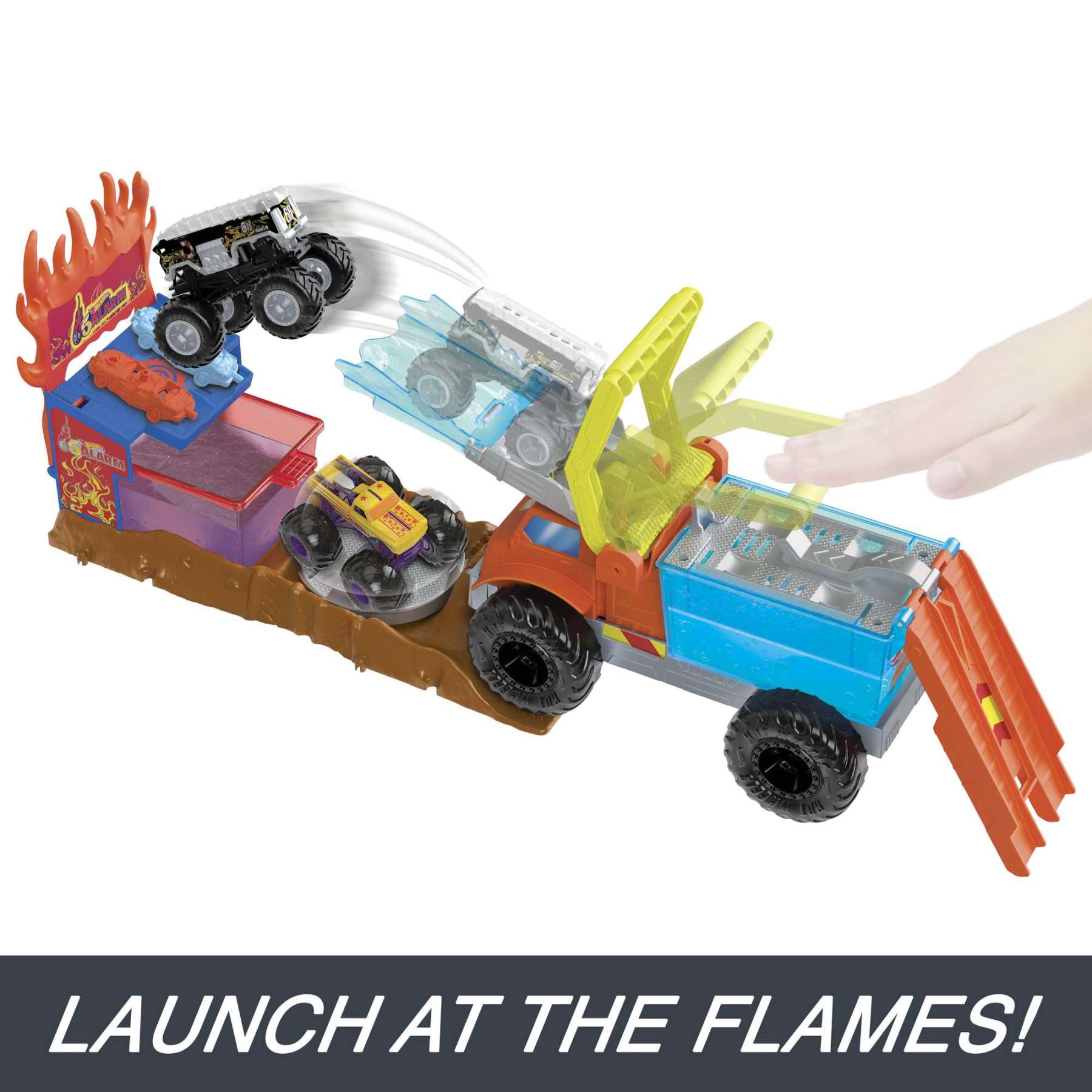 Hot Wheels Monster Trucks Arena World 5 Alarm Colour Shifters Rescue Playset - Image 3
