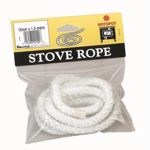 Hotspot Stove Glass Fibre Rope - 1.5mm 12mm
