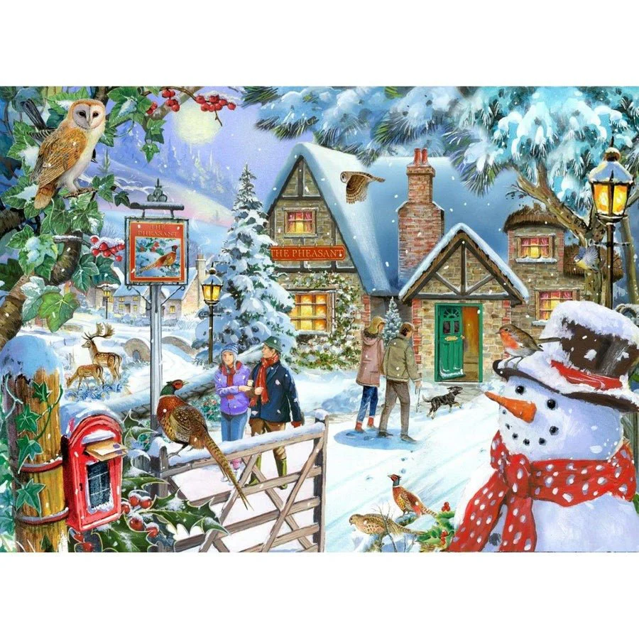 House of Puzzles Snowman's View - 1000 Piece Jigsaw Puzzle