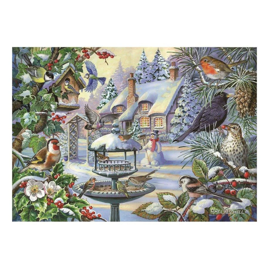 House of Puzzles Winter Birds - BIG 500 Piece Jigsaw Puzzle