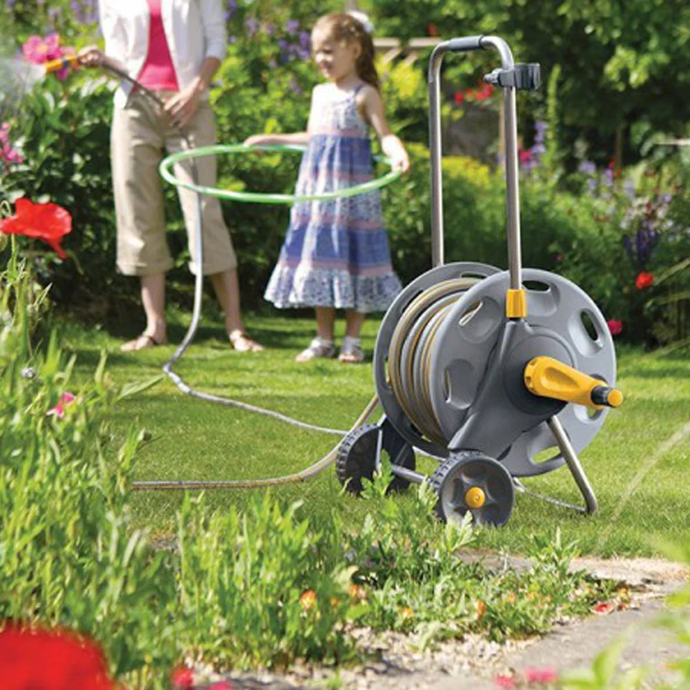 Hozelock 60 Metre Hose Cart with 50 Metre Hose and Fittings - Image 2