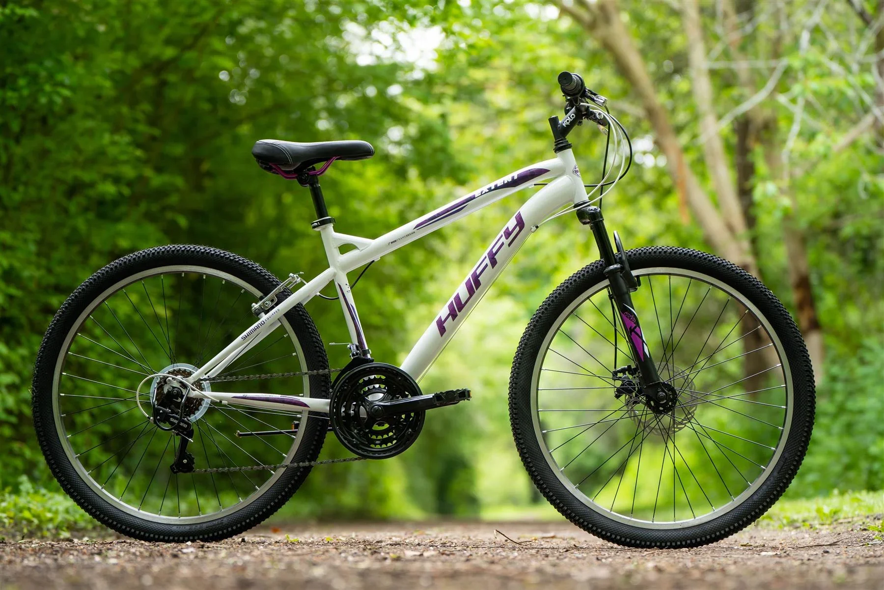 Huffy Extent 26" Hardtail Mountain Bike White/Purple