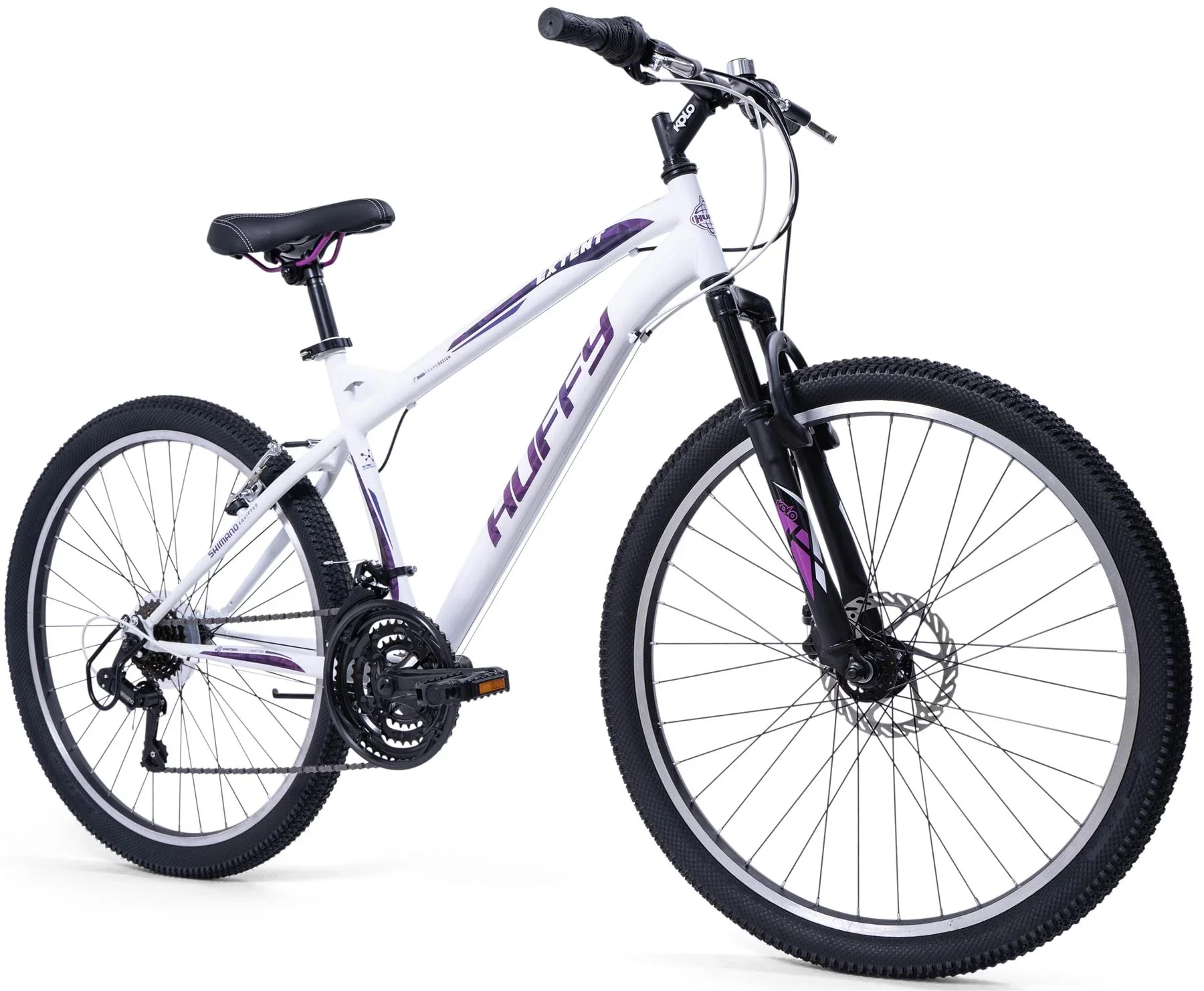 Huffy Extent 26" Hardtail Mountain Bike White/Purple - Image 6