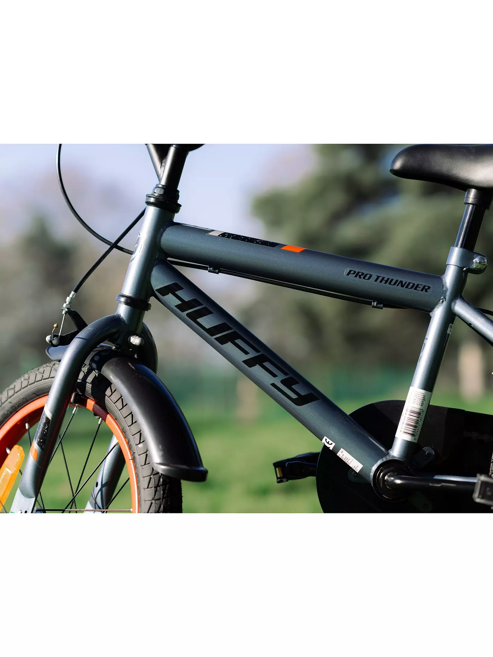 Huffy Pro Thunder 16" Bike - Charcoal - Image 4