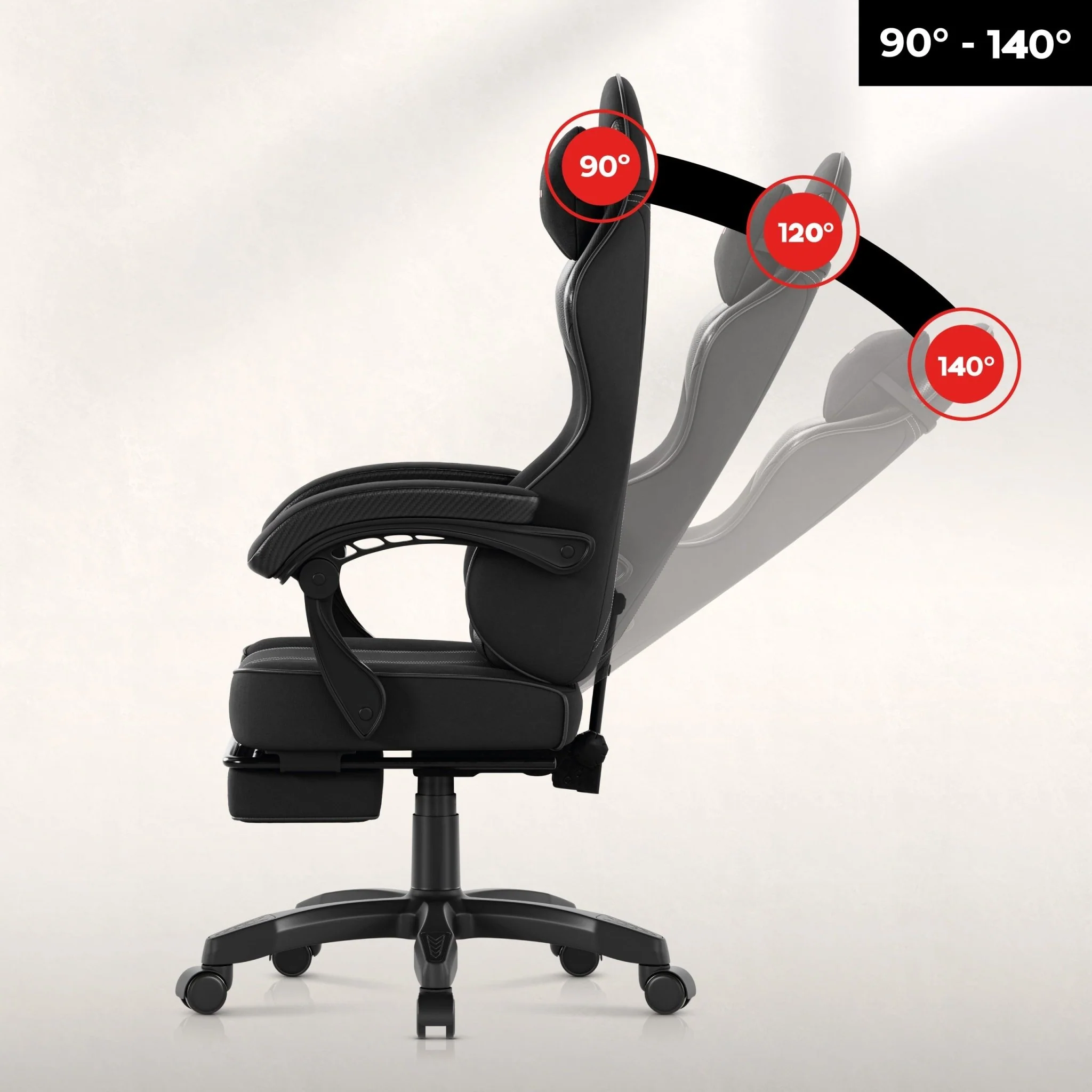Huzaro Force 3.7 Carbon Black Gaming Chair - Image 6