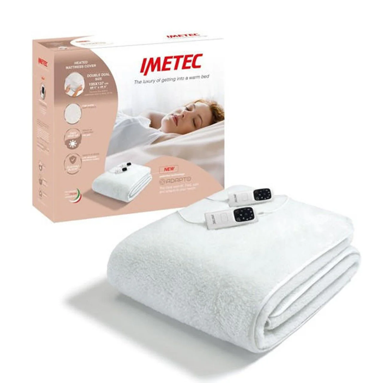 Imetec Double - Adapto Mattress Cover Electric Blanket Dual Control | 16733