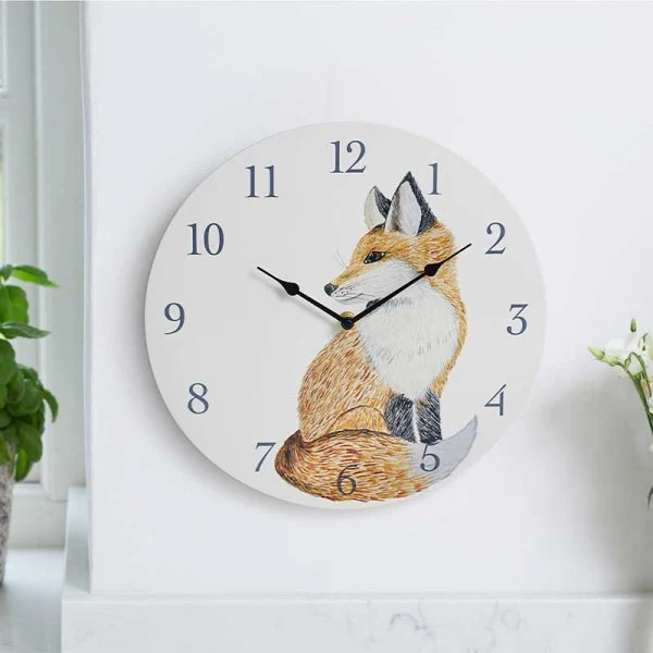 Indoor or Outdoor 12" Fox Wall Clock - Image 3