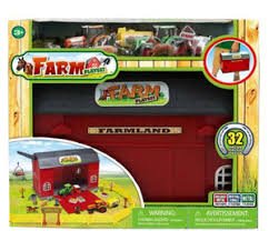 Express Wheels 32Pc Barn Carry Case Farm Playset