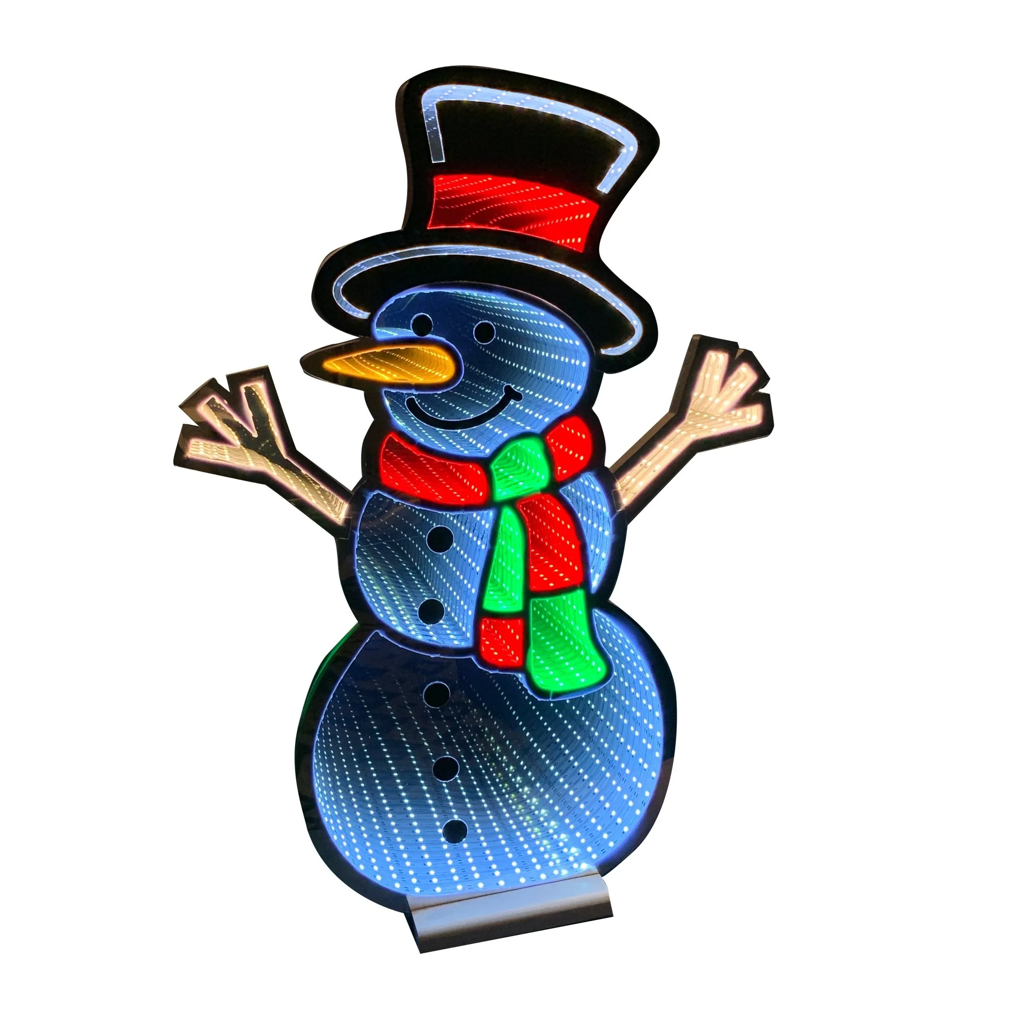 Infinity Standing Snowman on Wooden Base 60cm