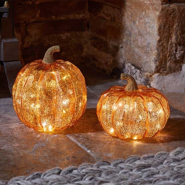 InLit Golden Pumpkin Glass with Auto Timer - Image 3
