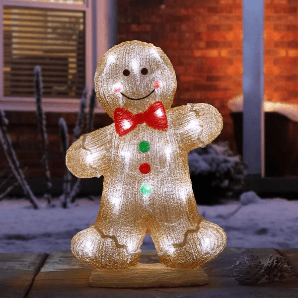 Inlit Ice Gingerbread Boy 30cm
