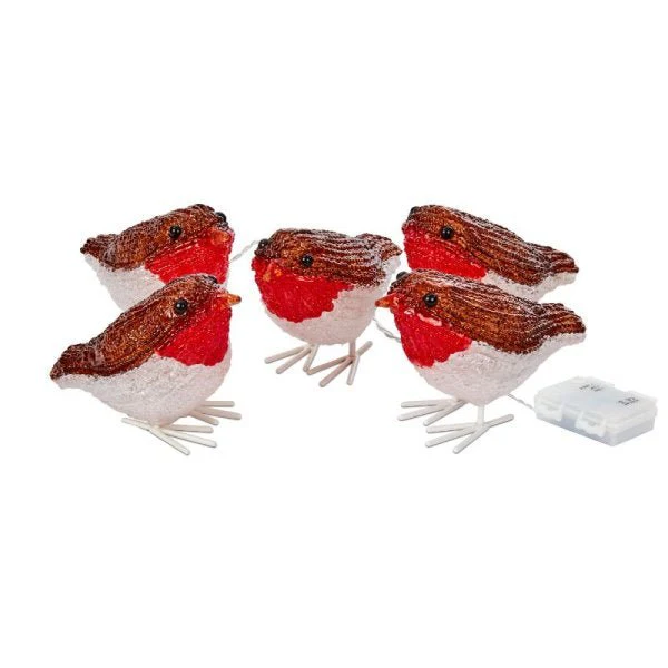 InLit Ice Robins - Set of 5 Battery Operated - Image 2