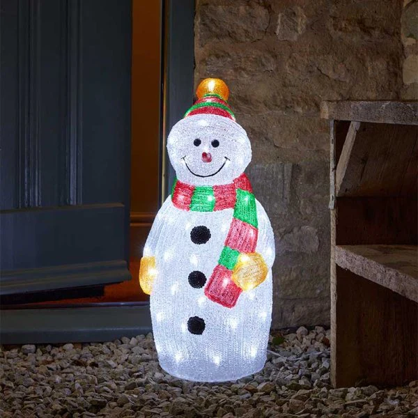 Inlit Ice Snowman 55cm 70led