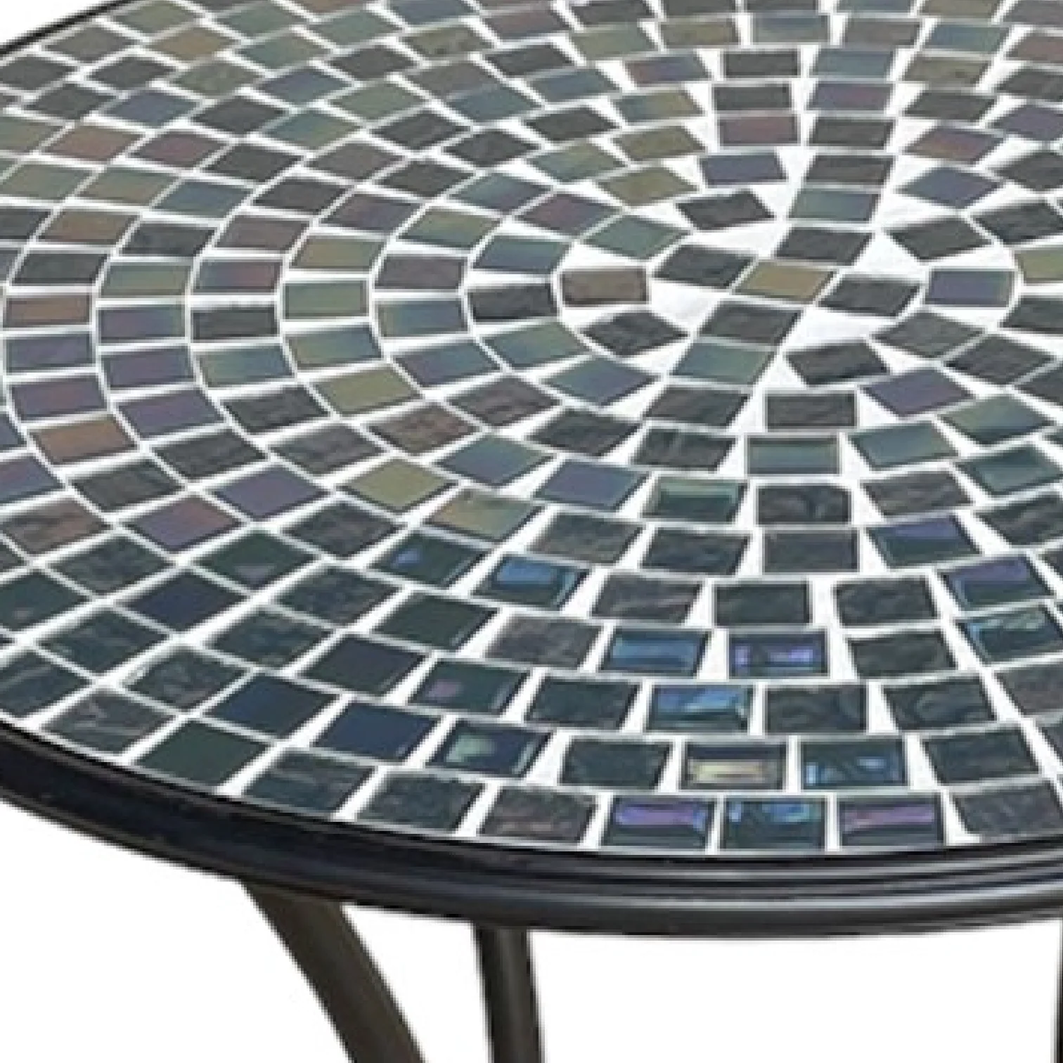 Iridescent Two Seater Metal Framework Bistro Set - Image 3