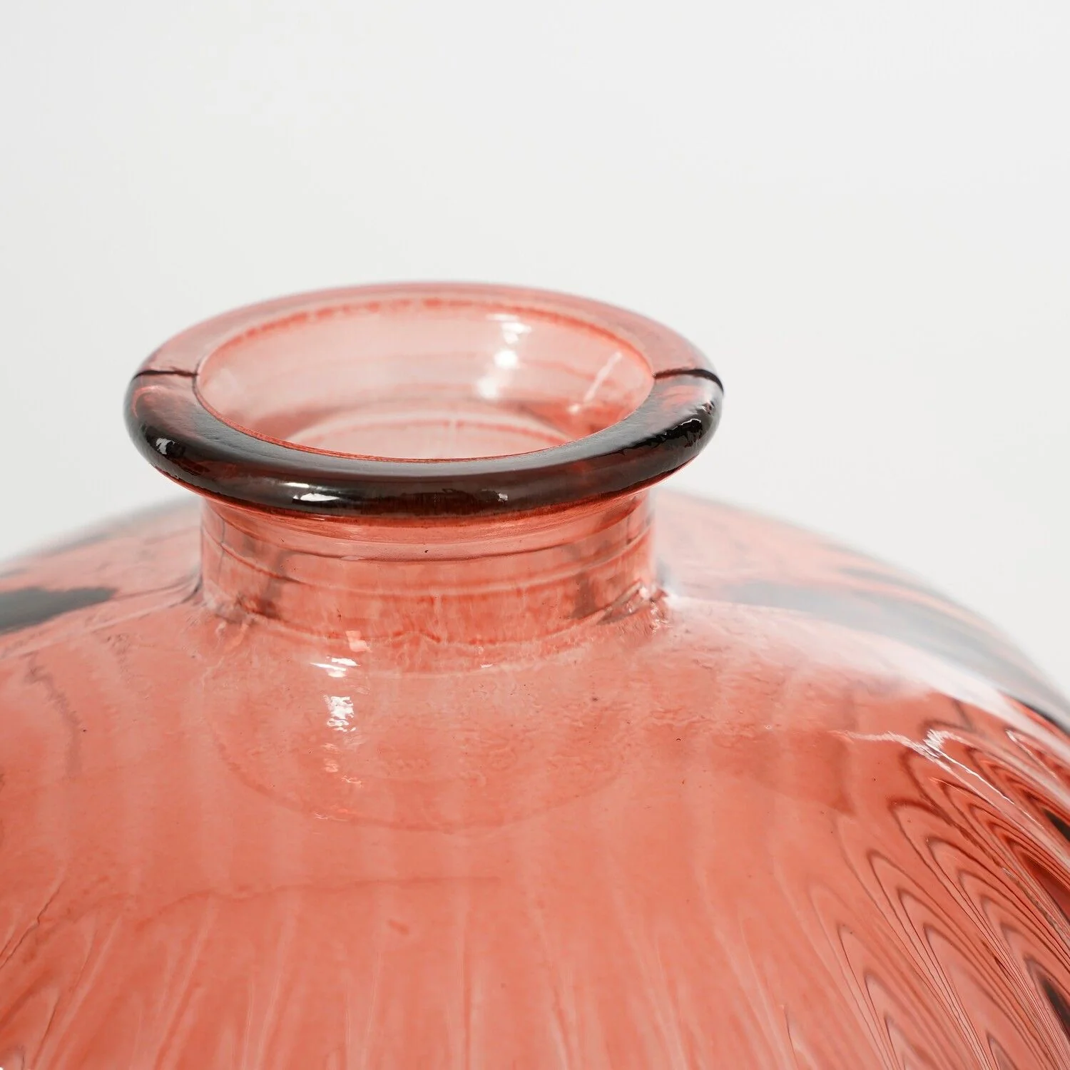 Jessica Bottle Recycled Glass Pink 18 x 16cm - Image 2
