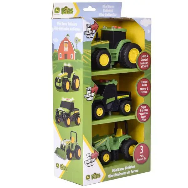 John Deere 3- Pack Mini Vehicle Tractor - Image 4