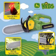 John Deere Motorised Toy Chainsaw - Image 2