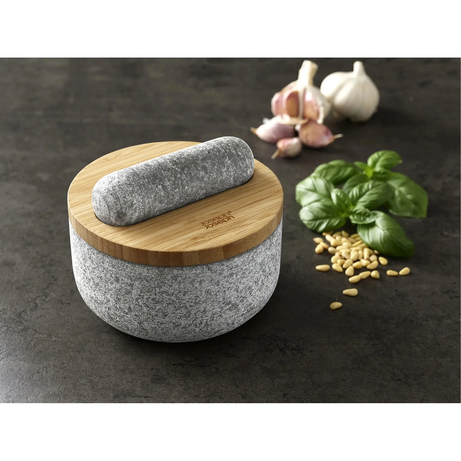 Joseph Joseph Dash™ Pestle & Mortar with Bamboo Lid