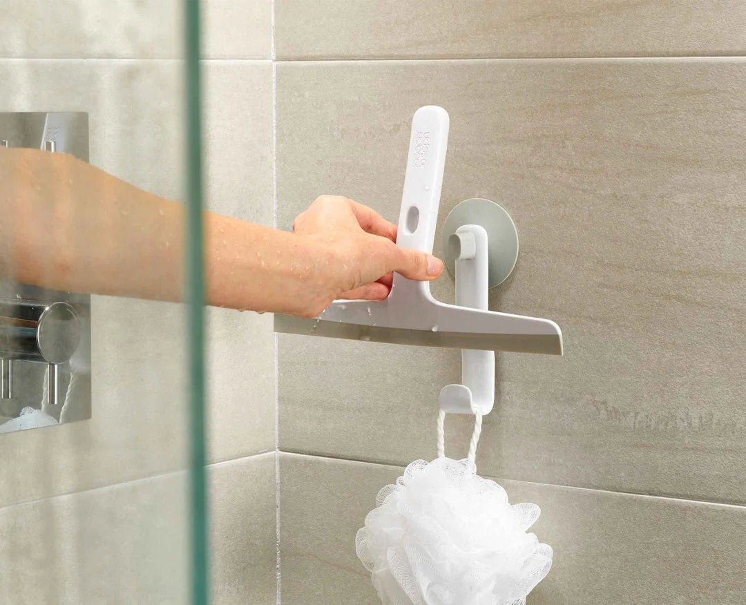 Joseph Joseph EasyStore™ Light Grey Shower Squeegee with Storage Hook - Image 2