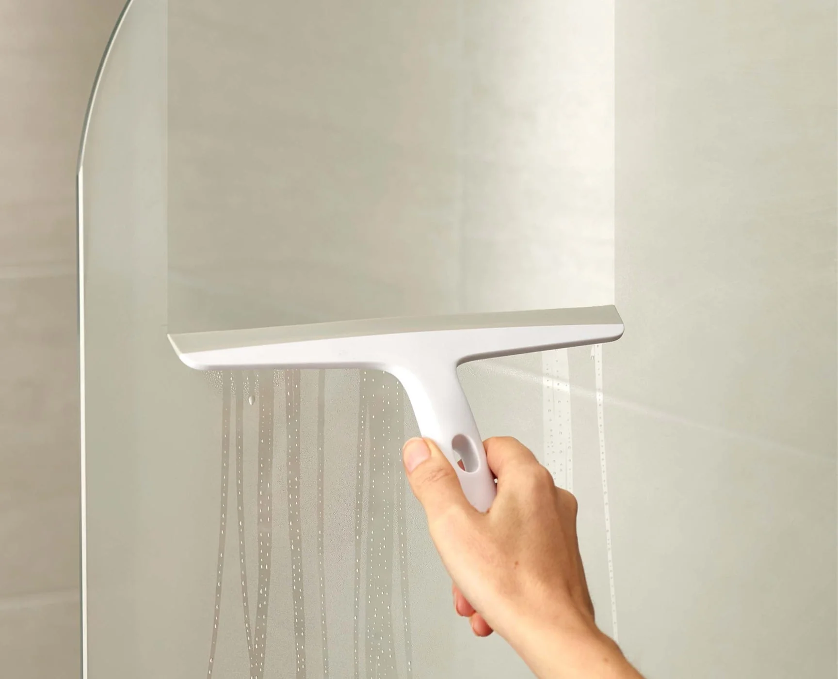 Joseph Joseph EasyStore™ Light Grey Shower Squeegee with Storage Hook - Image 4