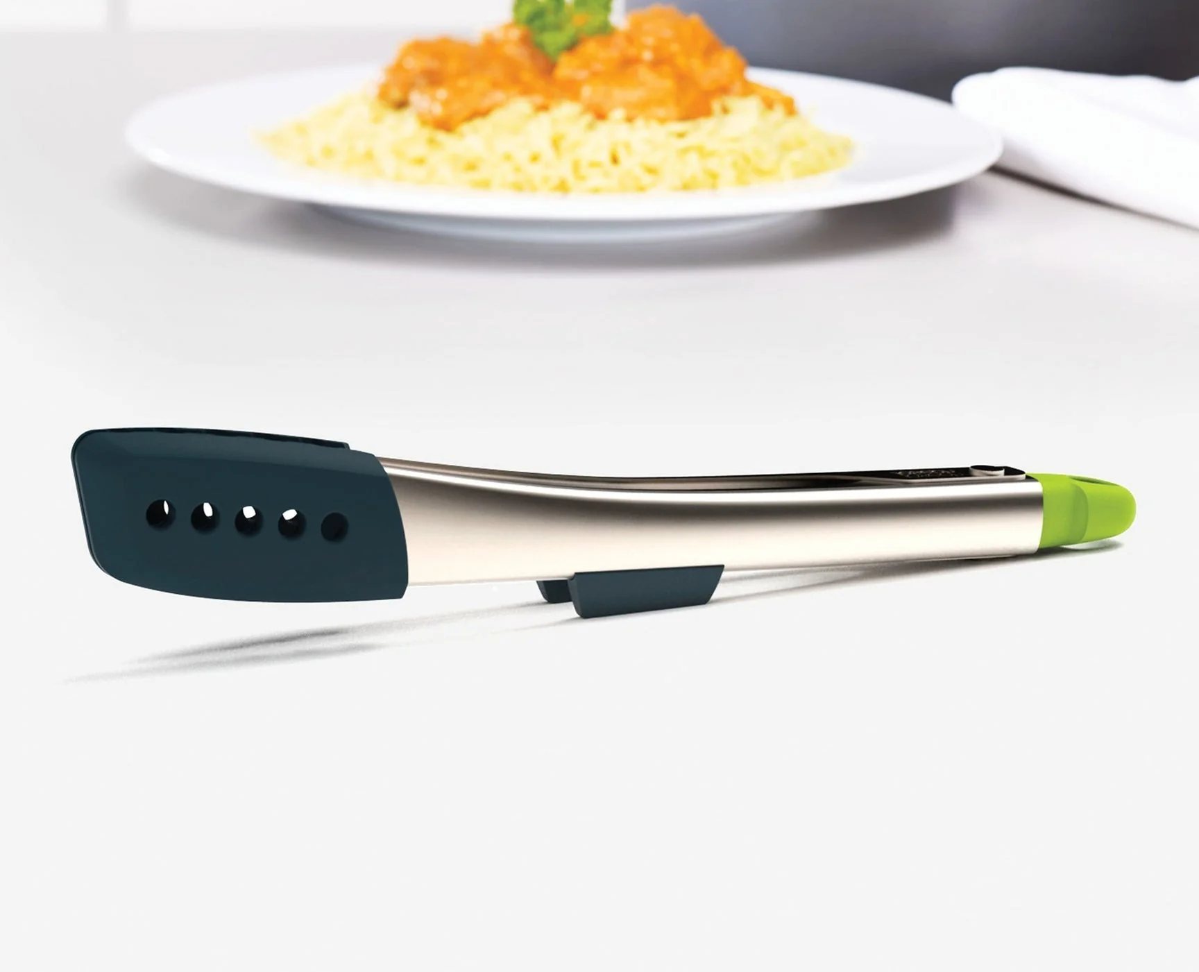 Joseph Joseph Elevate™ Grey Silicone Steel Tongs - Image 4