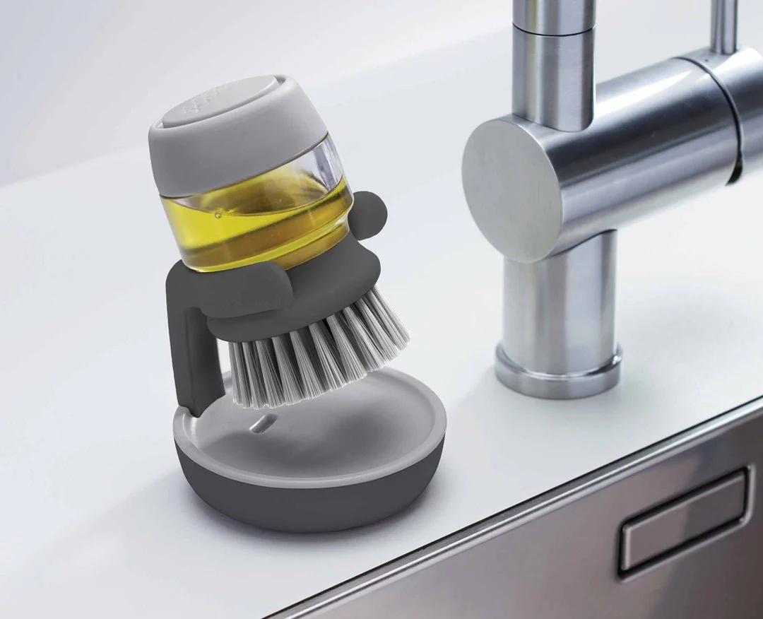 Joseph Joseph Palm Scrub™ Grey Washing Up Brush - Image 2
