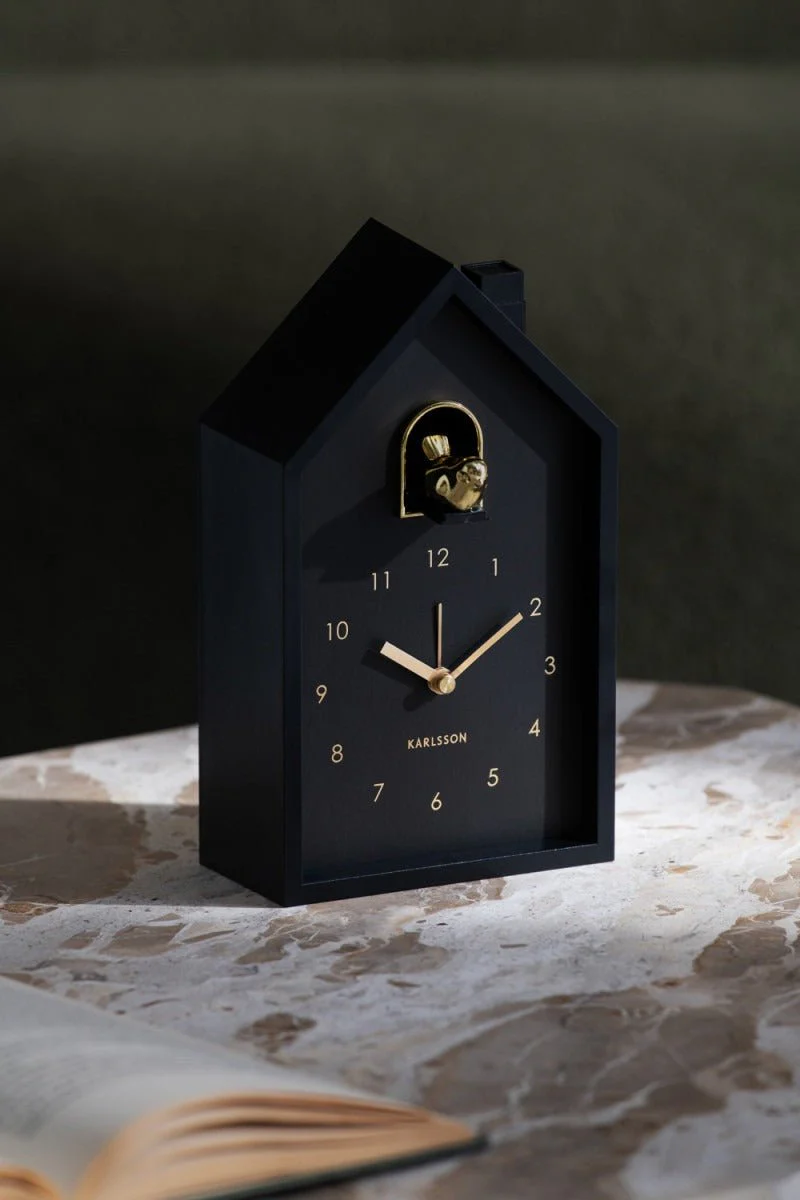 Karlsson Alarm Clock Modern Cuckoo Oro Black - Image 4
