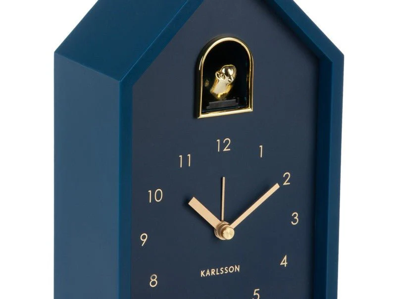 Karlsson Alarm Clock Modern Cuckoo Oro Dark Blue - Image 3
