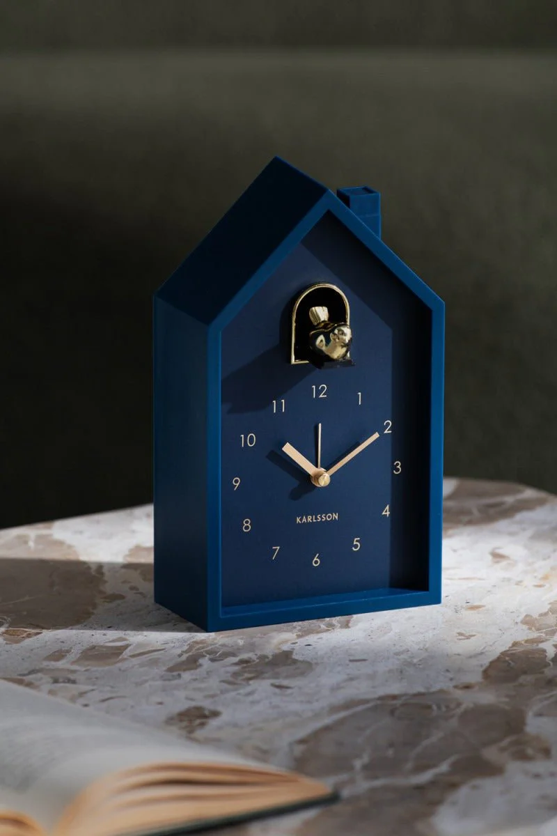 Karlsson Alarm Clock Modern Cuckoo Oro Dark Blue - Image 4
