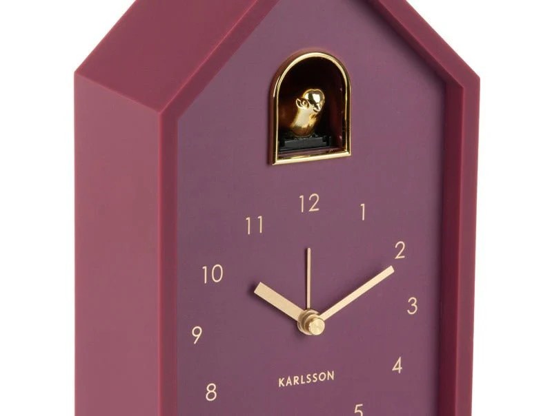 Karlsson Alarm Clock Modern Cuckoo Oro Dark Mauve - Image 2