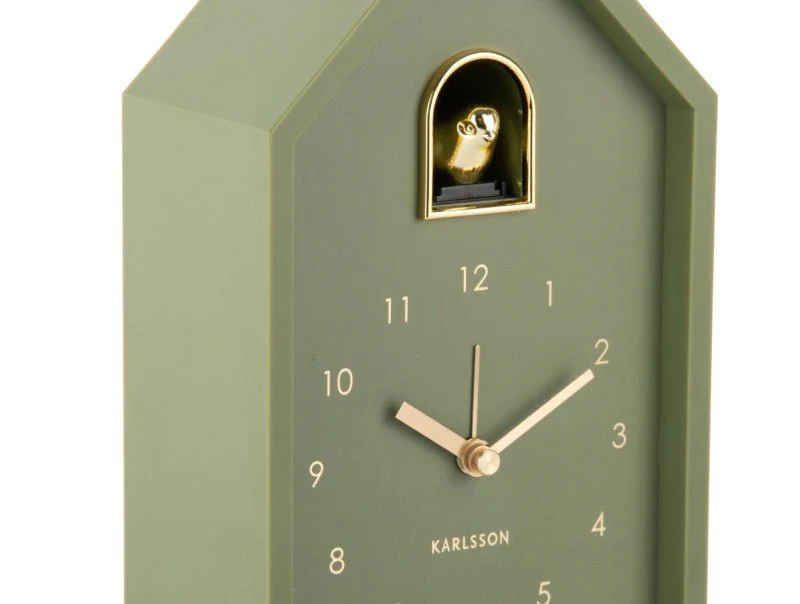 Karlsson Alarm Clock Modern Cuckoo Oro Luxury Green - Image 2