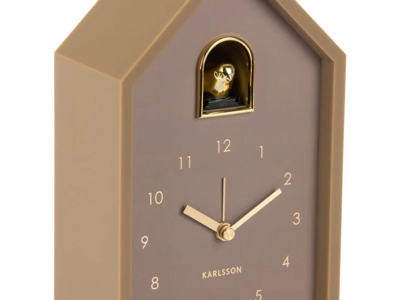 Karlsson Alarm Clock Modern Cuckoo Oro Mocha Brown - Image 2