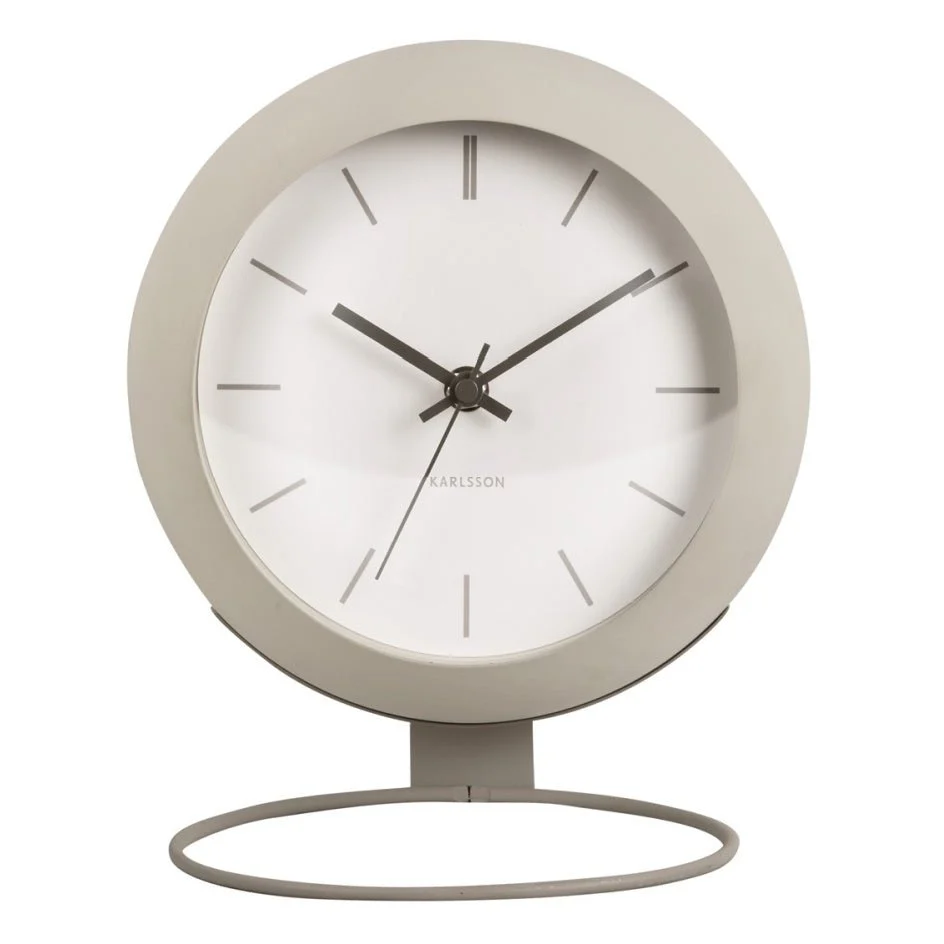 Karlsson Table Clock Nirvana Globe Warm Grey - Image 2