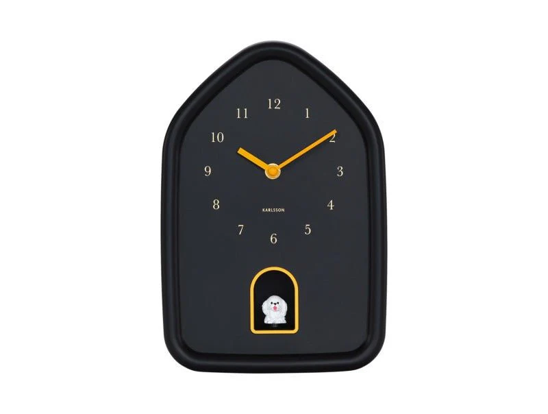 Karlsson Wall Clock Modern Doggy Black