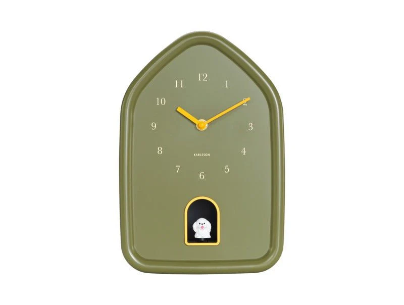 Karlsson Wall Clock Modern Doggy Luxury Green