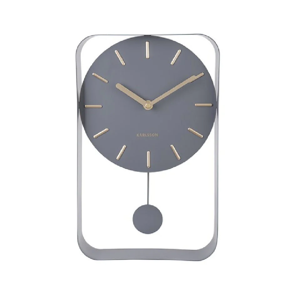 Karlsson Wall Clock Pendulum Charm Small Grey - Image 2