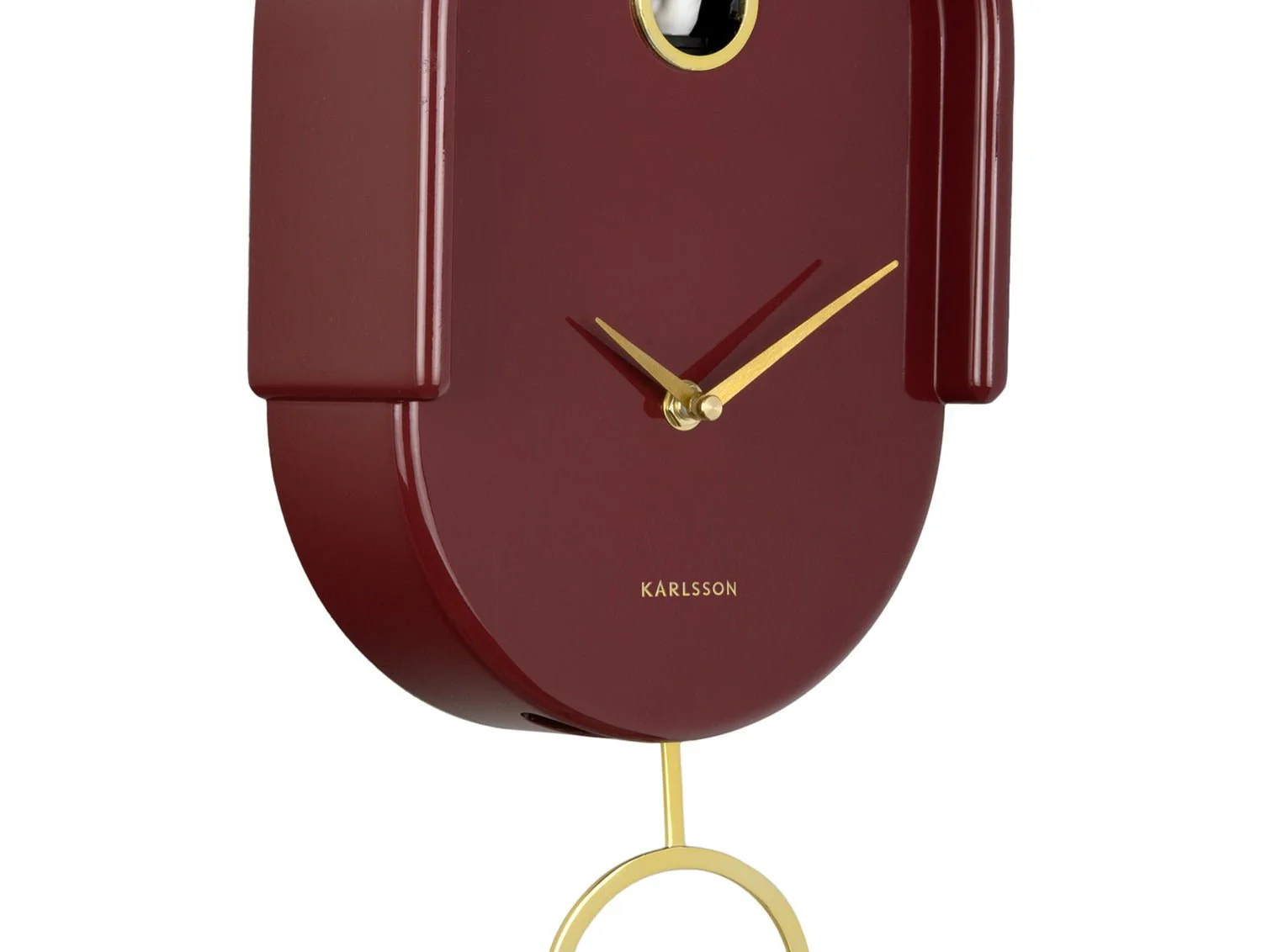 Karlsson Wall Clock Tweet Burgundy Red - Image 4
