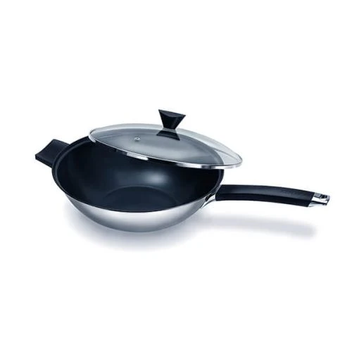 Ken Hom Excellence Non-Stick Stainless Steel Wok & Lid 32cm