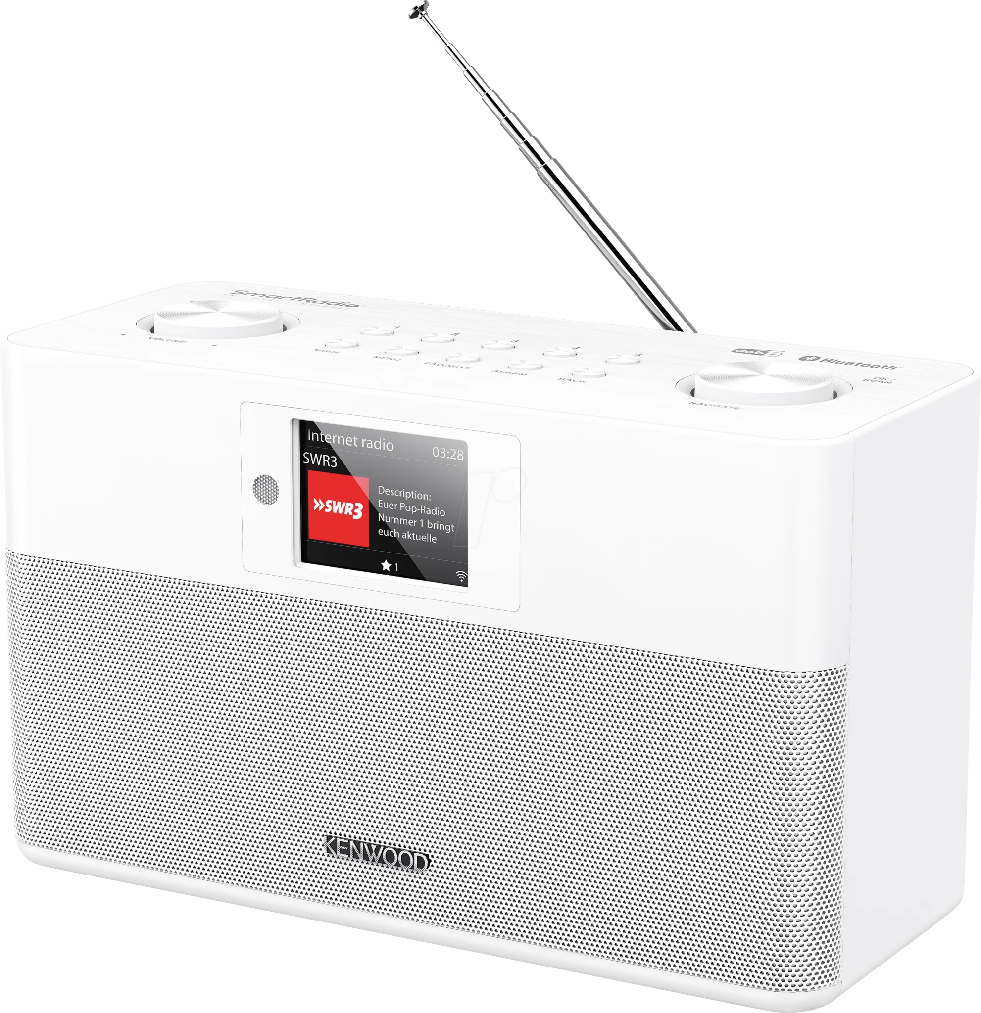 Kenwood CRST100S FM DAB Internet Bluetooth Radio White