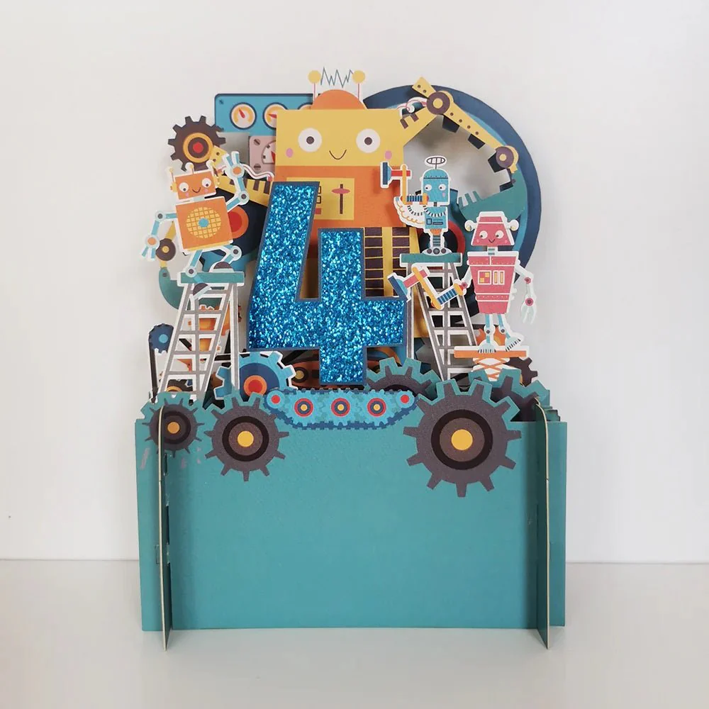 Kids 3D Pop Up Birthday Card Boy - Age 4 APO006