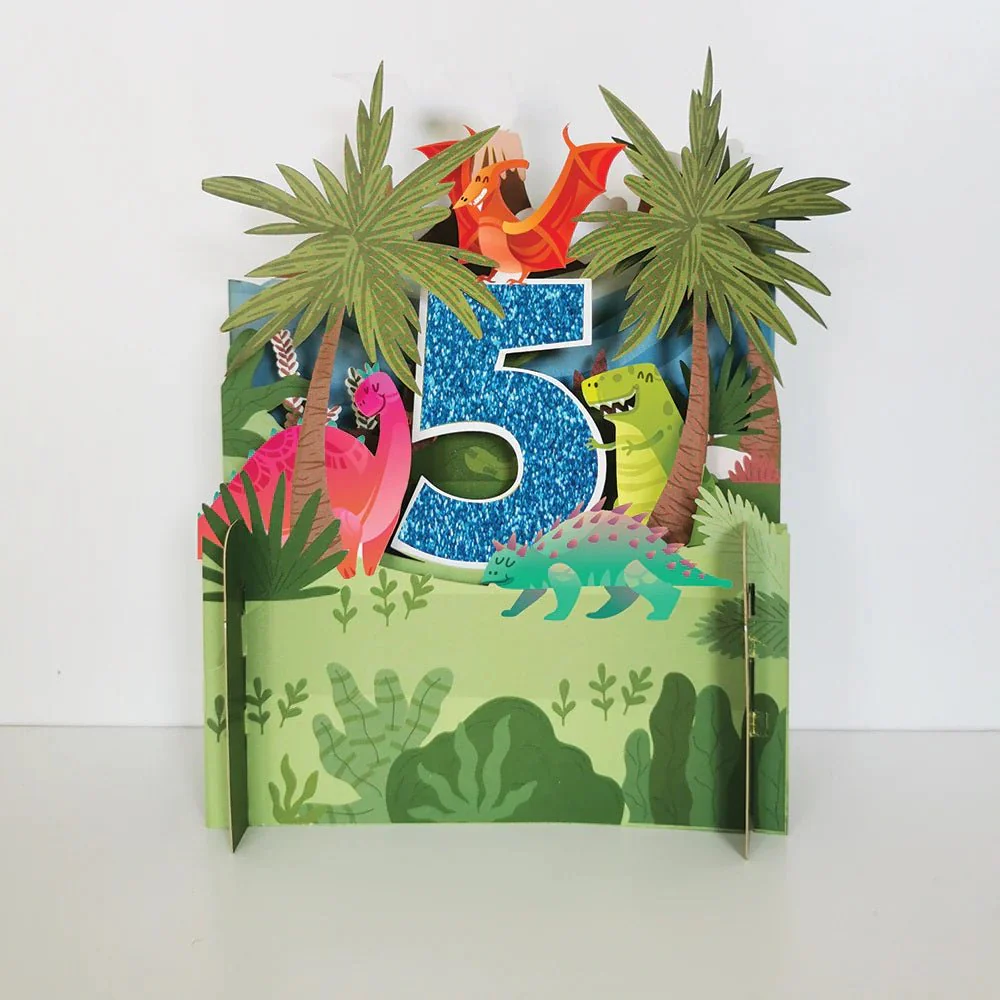 Kids 3D Pop Up Birthday Card Boy - Age 5 APO008