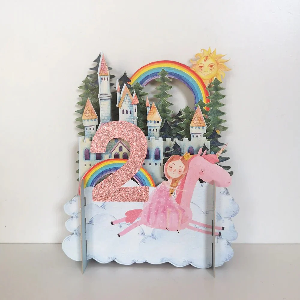Kids 3D Pop Up Birthday Card Girl - Age 2 APO003