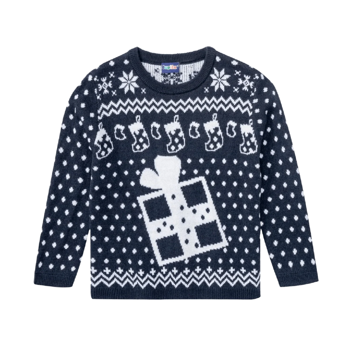 Kids Christmas Jumper Present & Stockings Age 4-6