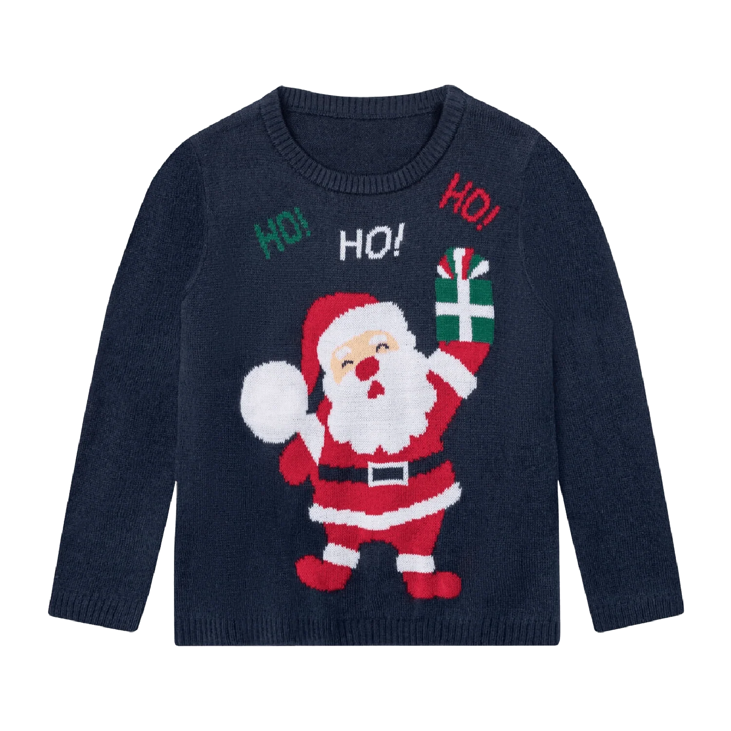 Kids Christmas Jumper Santa Ho Ho Ho Age 4-6